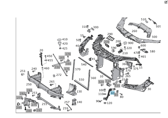 Mercedes-Benz  A1666263731 Консоль рамки правої фари ML/GLE W166 GLE Coupe C292 GL/GLS X166 Одеса
