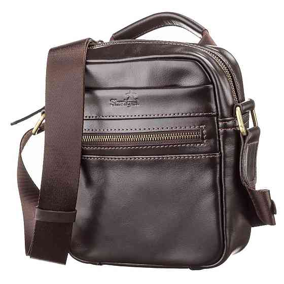 Сумка мужская SHVIGEL 11089 кожаная Коричневая Киев