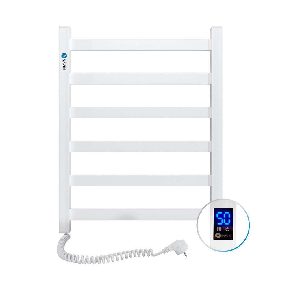 Полотенцесушитель электрический Navin Авангард 480х600 Sensor левый с таймером (белый) 12-028153-4860 Киев - изображение 2
