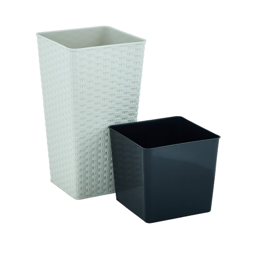 Вазон Ротанг 16*16*30см квадратний біла троянда Алеана Житомир