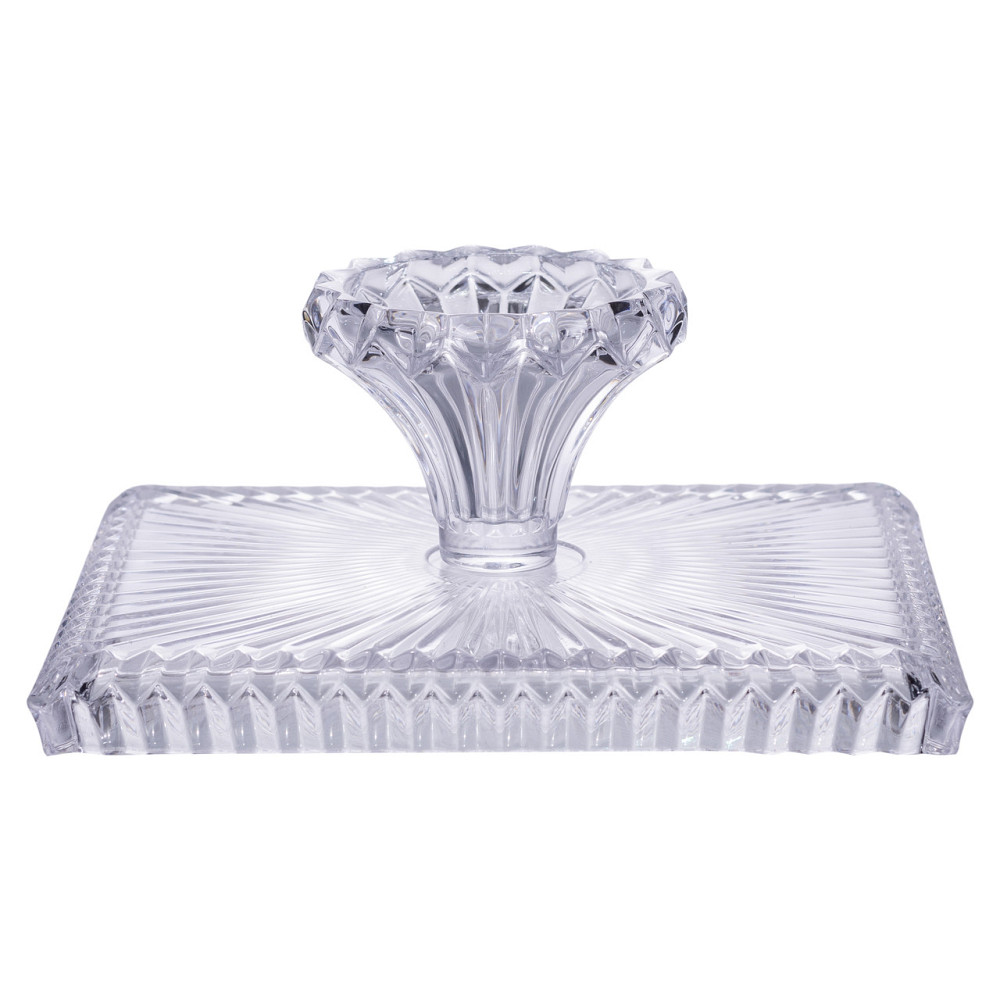 Yiwu Тортівниця прямокутна на ніжці 30×25×13 (см) скляна HP-19-147 Коломия - фото 2