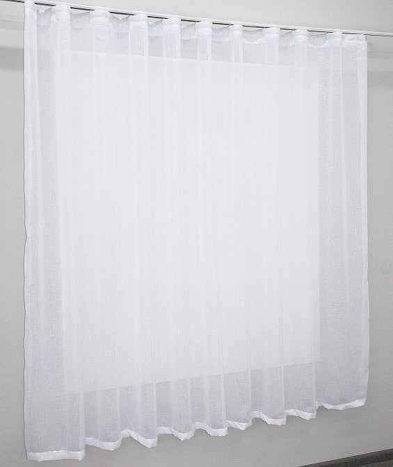 Тюль VR-Textil 115т Лен однотонный Белый 270х170 см (43-069) Киев - изображение 2