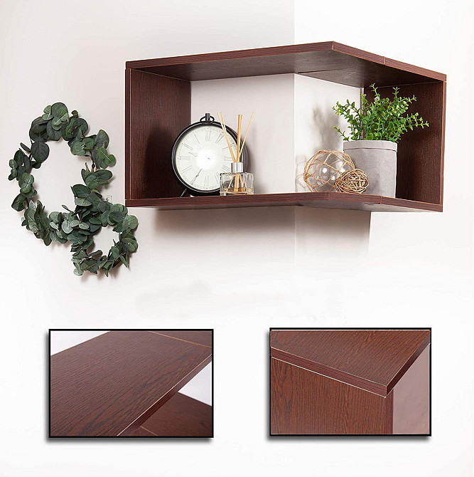 Кутова настінна полиця "Самана" капучино Миколаїв - фото 4