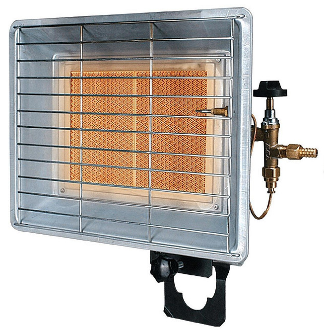 Газовий інфрачервоний обігрівач 3,4 кВт RAVANSON BRI-85N + газовий редуктор Bradas 37 мбар Київ - фото 1