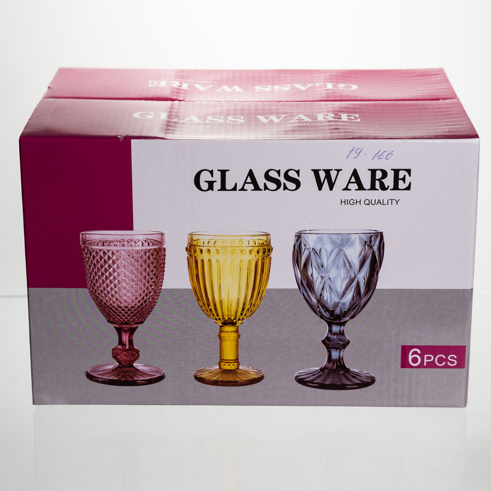 Набір келихів для вина 6 штук 240 мл винні келихи на ніжці скляні фужери для вина подарункові HP-19-166 Коломыя - изображение 5