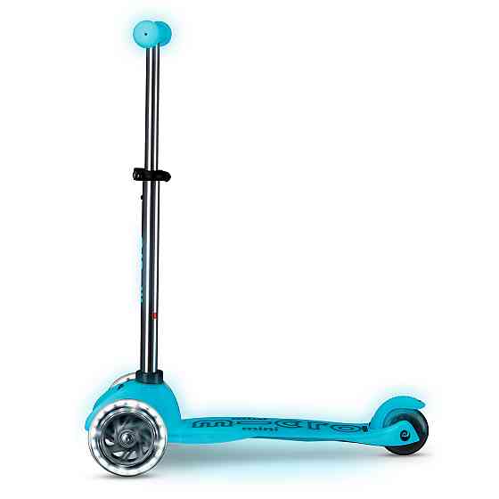 Самокат Micro серії Mini Deluxe Glow LED – Льодовик Аква Дніпро