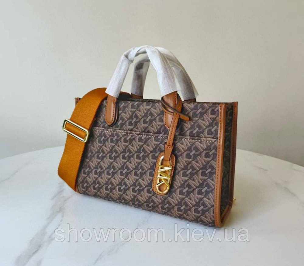 Брендова жіноча сумочка MK Gigi brown Київ - фото 3