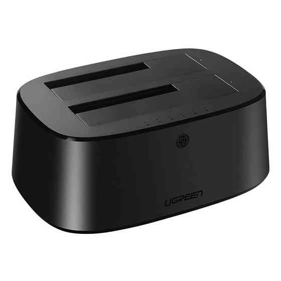 Універсальна подвійна док-станція Ugreen CM198 для SATA 2.5 "/3.5" SSD/ HDD до 24 ТБ (2 x 12 ТБ) Николаев