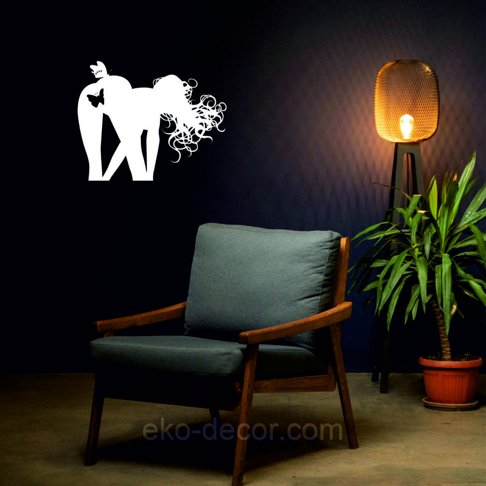 Декоративное настенное Панно «Силуэт женщины», Декор на стену 110*88 см, Белый Киев - изображение 8