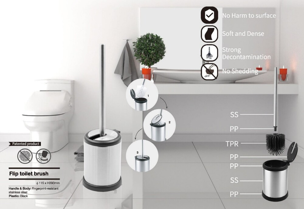 Напольный ершик для унитаза Mixxus Topper-TB0201 черный (MI7095) Харьков - изображение 8