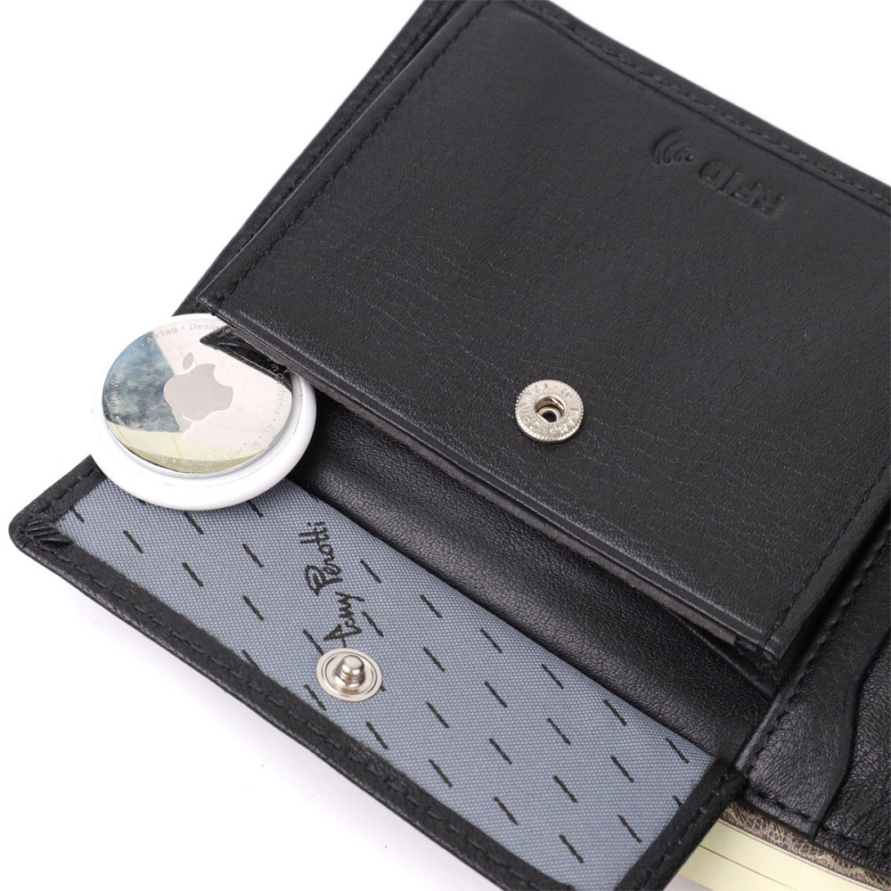 Чоловічий гаманець без застібки з натуральної шкіри Tony Perotti 20843_1 (534+rfid nero) Чорний Київ - фото 7