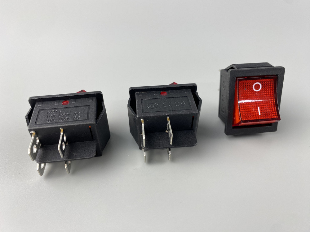 Перемикач клавішний червоний, 25 ммх31мм, 4 ніжки Мукачево - фото 9