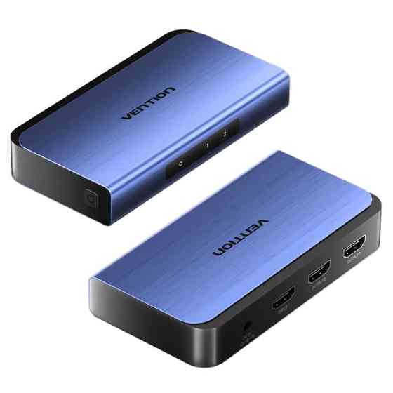 Сплітер HDMI 2.0 UHD 4K 60Hz 3D, HDCP 1in x 2out ports Blue Aluminum Alloy Vention Вінниця