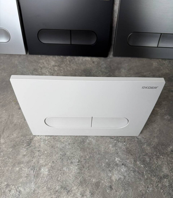 Панель змиву Koer KT-0608-03 240x160x10mm пластикова, кнопка закруглена (колір білий) (KR6123)   ( 29089 ) Харків - фото 8