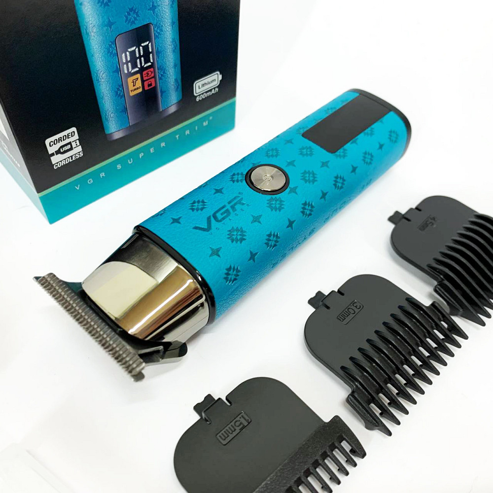 Триммер для стрижки волос мощный VGR, Машинка для стрижки аккумуляторная с насадками ZF-17 Львов - изображение 15
