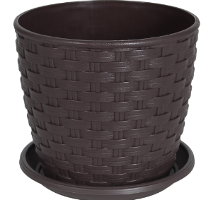 Вазон Ротанг з підставкою 24*22см темно-коричневий Алеана Житомир - изображение 1