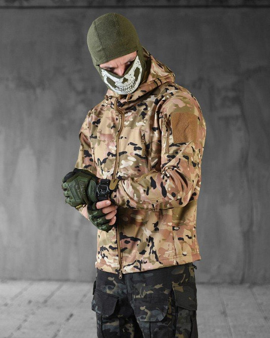 Демісезонна тактичоса куртка Soft Shell Windstoper мультикам ВТ6541 Одеса - фото 2