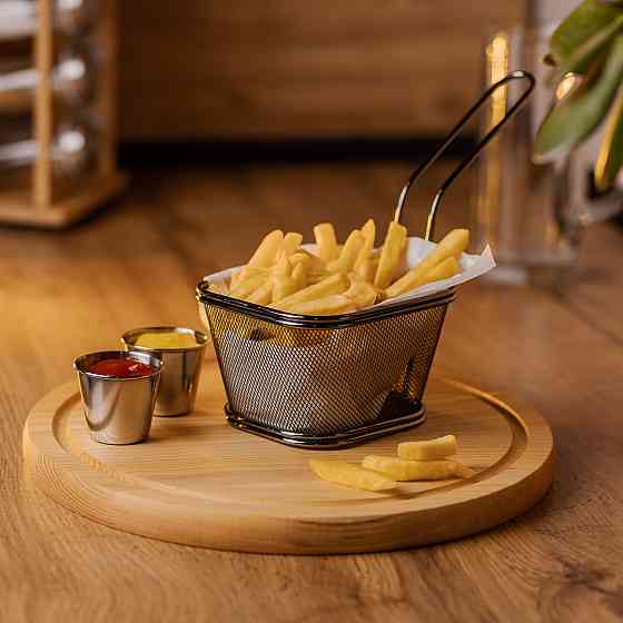 Zhongjing Кошик сервірувальний для картоплі фрі та снеків 13×11×7 см Чорний HP-19-4-L-B Киев
