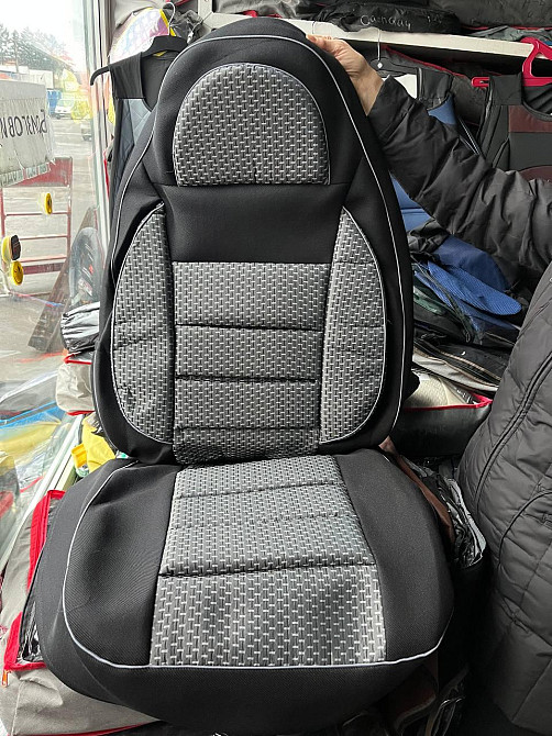 Чехлы на сиденья авто, универсальные авточехлы с замками для спинки, комплект 4 шт. Киев - изображение 2