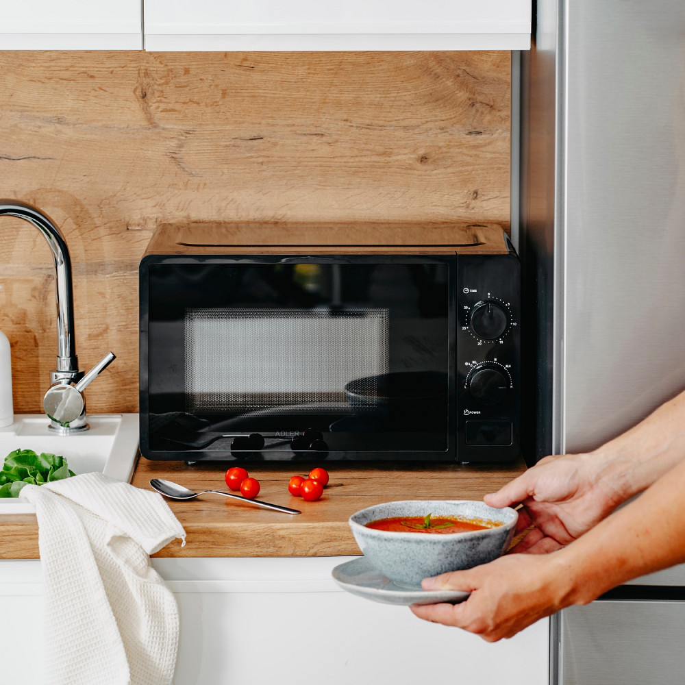 Мікрохвильова піч Adler AD 6206 20л/ 700Вт/ мех.керув./ відкр.кнопкою/ чорна Вінниця - фото 8