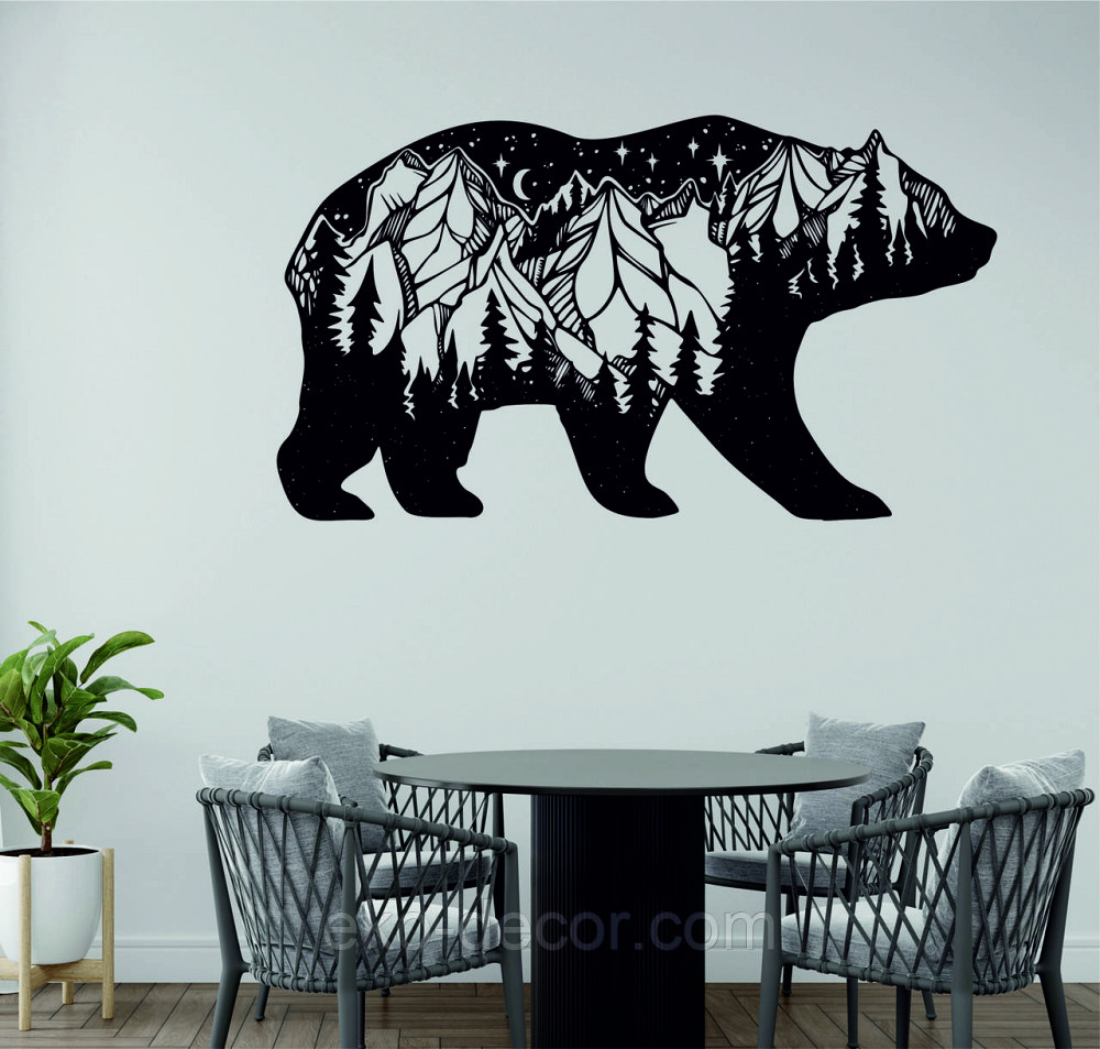 Декоративне настінне Панно «Ведмідь» Декор на стіну Київ - фото 1