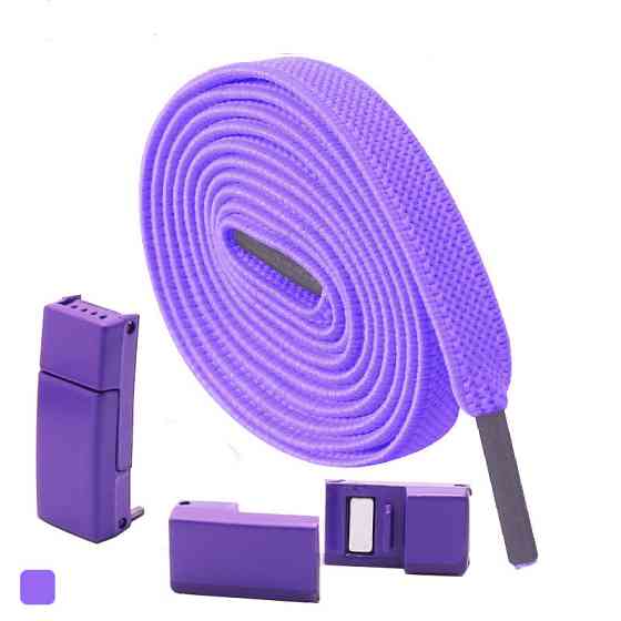 Эластичные шнурки без завязок с магнитными застежками Фиолетовый Смела