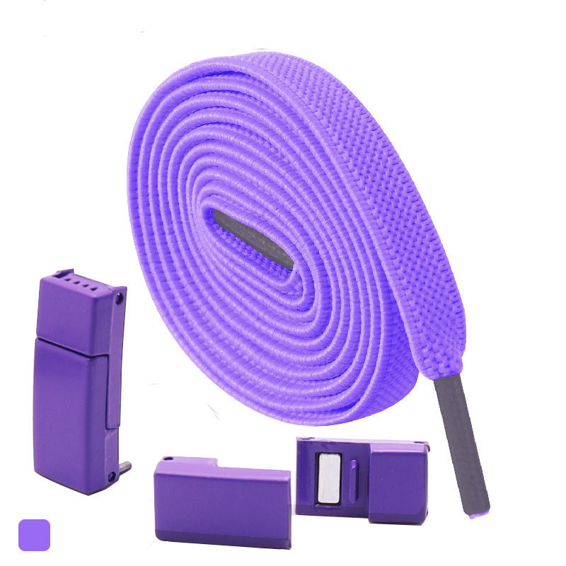 Еластичні шнурки без зав'язок з магнітними застібками Фіолетовий Сміла - фото 5