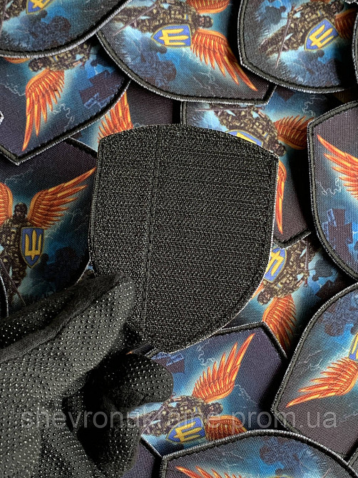 Друкований шеврон ЯНГОЛ ЗСУ (Форма щит. На липучці) Розмір 9x7см Київ - фото 7