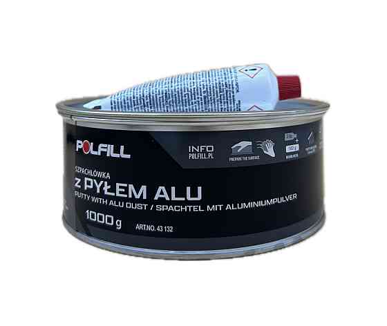 Шпаклівка з алюмінієм + затв. 1кг сіра Polfill Киев