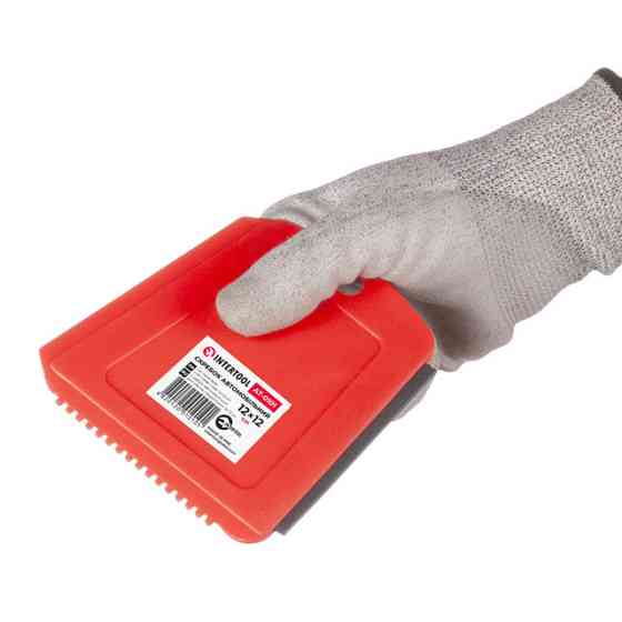 Скребок автомобильный для стекла, с водосгоном, 12×12 см INTERTOOL AT-0101 Киев