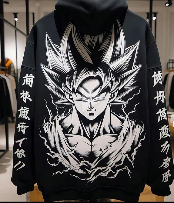 Худи, черная толстовка мужская, свитшот 2711255432 размер 52 Днепр - изображение 1