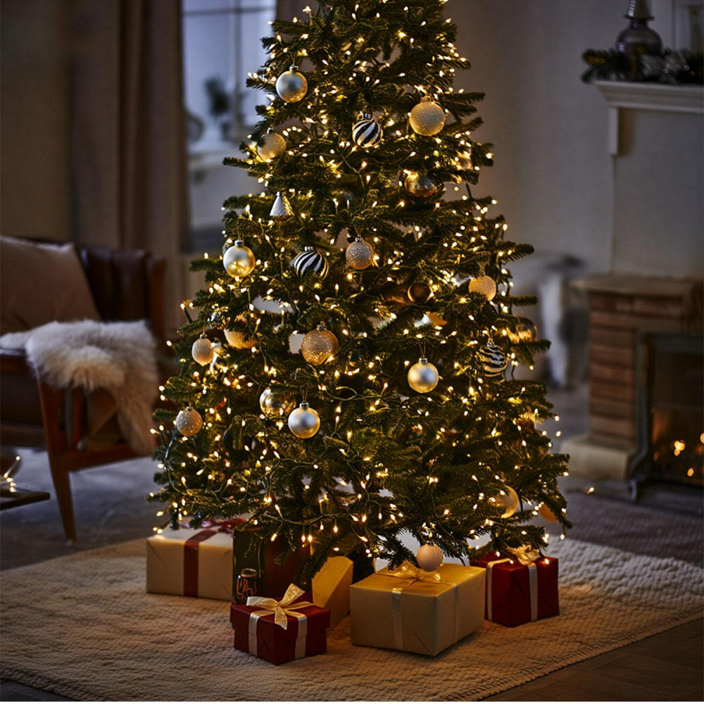 Garlando Новорічна гірлянда кімнатна нитка 22 м 220 LED чорний провід Жовтий W220LED22MBY Коломия - фото 9