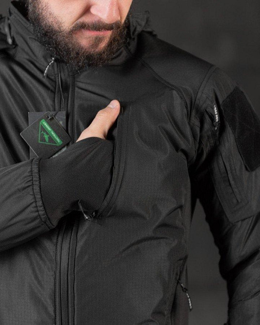 Весенняя тактическая куртка  carrier (аналог uf pro)  черная ВТ0546 Одесса - изображение 10