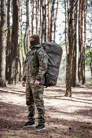 Армійська сумка-баул мультикам 110 л військова водонепроникна міцна сумка для ЗСУ WASA Львів