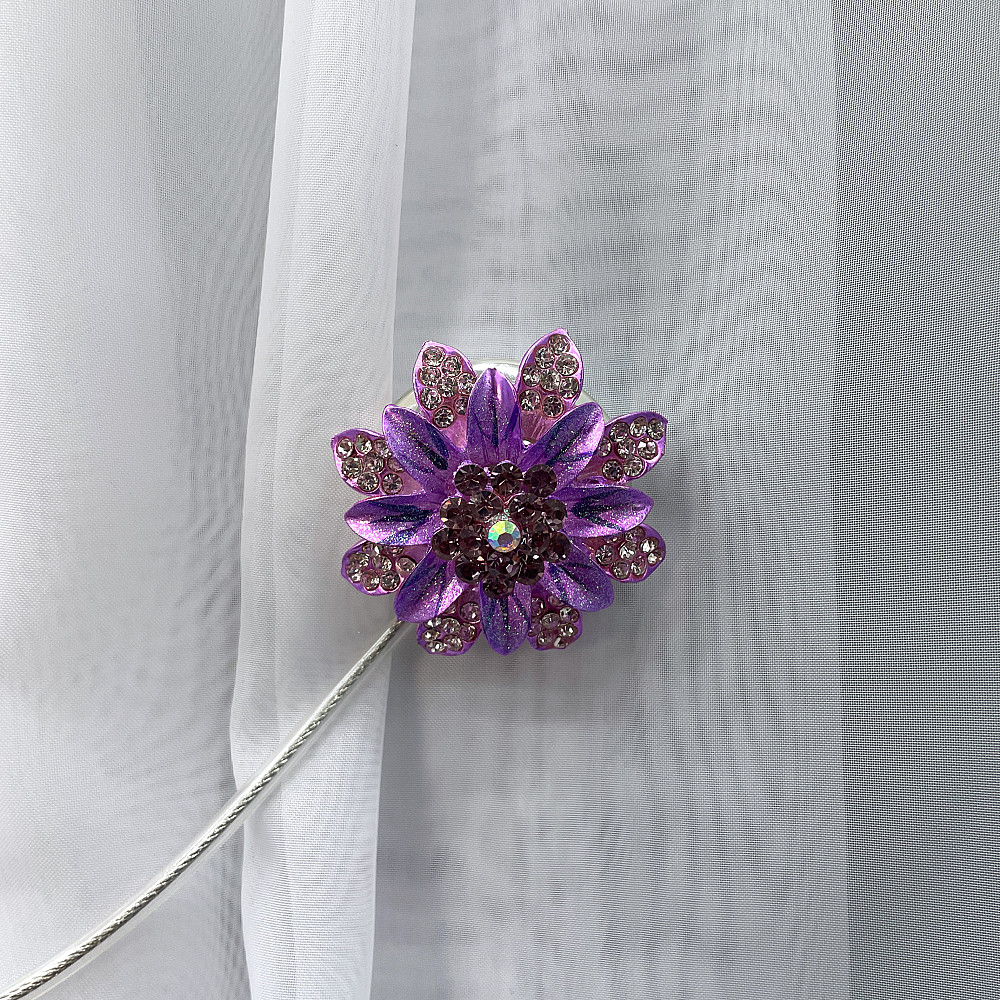 Магніти для штор та гардин "Flowers" набір 2 шт Бузковий (81-193) Київ - фото 2