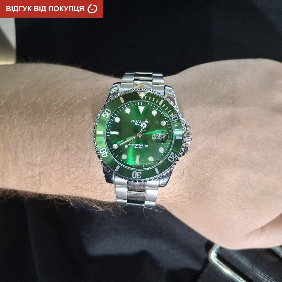 Годинник чоловічий водостійкий Guanquin Materhorn 5 Bar Сріблястий Вінниця - фото 10