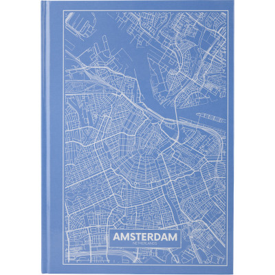 Книга записная Axent Maps Amsterdam А4 в твердой обложке 96 листов в клетку Голуб (8422-507-A) Винница - изображение 1