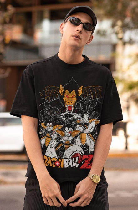 Футболка чоловіча з аніме принтом Вінтаге Спекіал Аніме Лове оверсайз (S/M/L) Чорний AnimeJ1176 Дніпро - фото 2