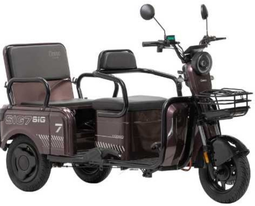 Електричний трицикл Corso SIG-8 двигун (1200W,72V/28Ah) - Коричневий. Харків - фото 6