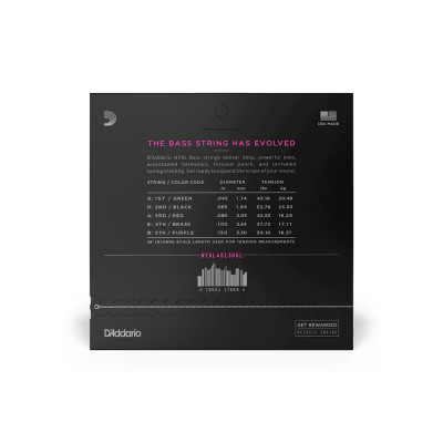 Струны для гитары D'Addario NYXL Bass Regular Light 5-String / Super Long Scale (45-130) (NYXL45130SL) Винница - изображение 3