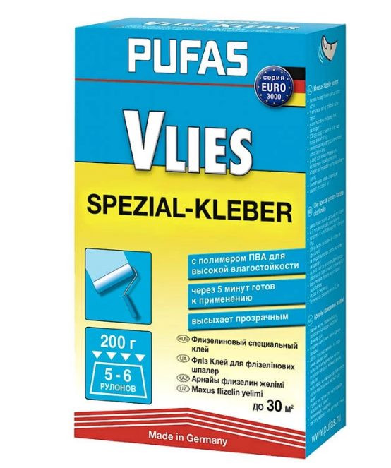 Клей для шпалер PUFAS EURO 3000 флізеліновий 200 г Київ - фото 1
