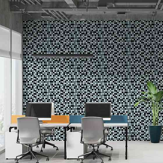 Мозаика из декоративного стекла 298х298х4,5мм Чёрно-серая SW-00002369 Киев