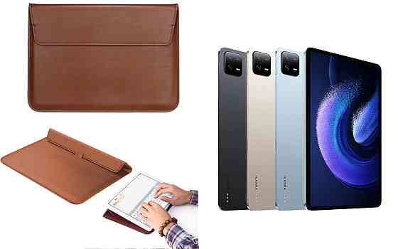Чохол-конверт VitoCase для Xiaomi Pad 6, Pad 6 Pro, Pad 6S Pro, з функцією підставки для планшета Коричневий Київ