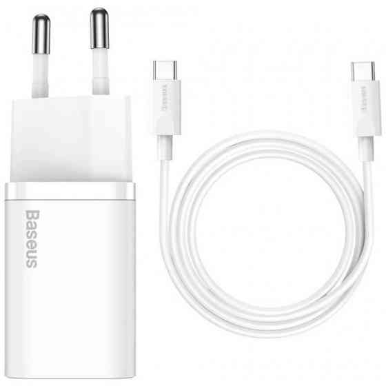 Зарядний пристрій 1xUSB 25W (USB-C) + Cable Type-C Білий Baseus (TZCCSUP-L02) Киев