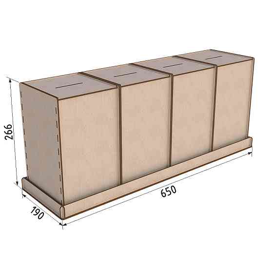 Ящики для пожертвований EKOSTAR 640х180х261 Киев