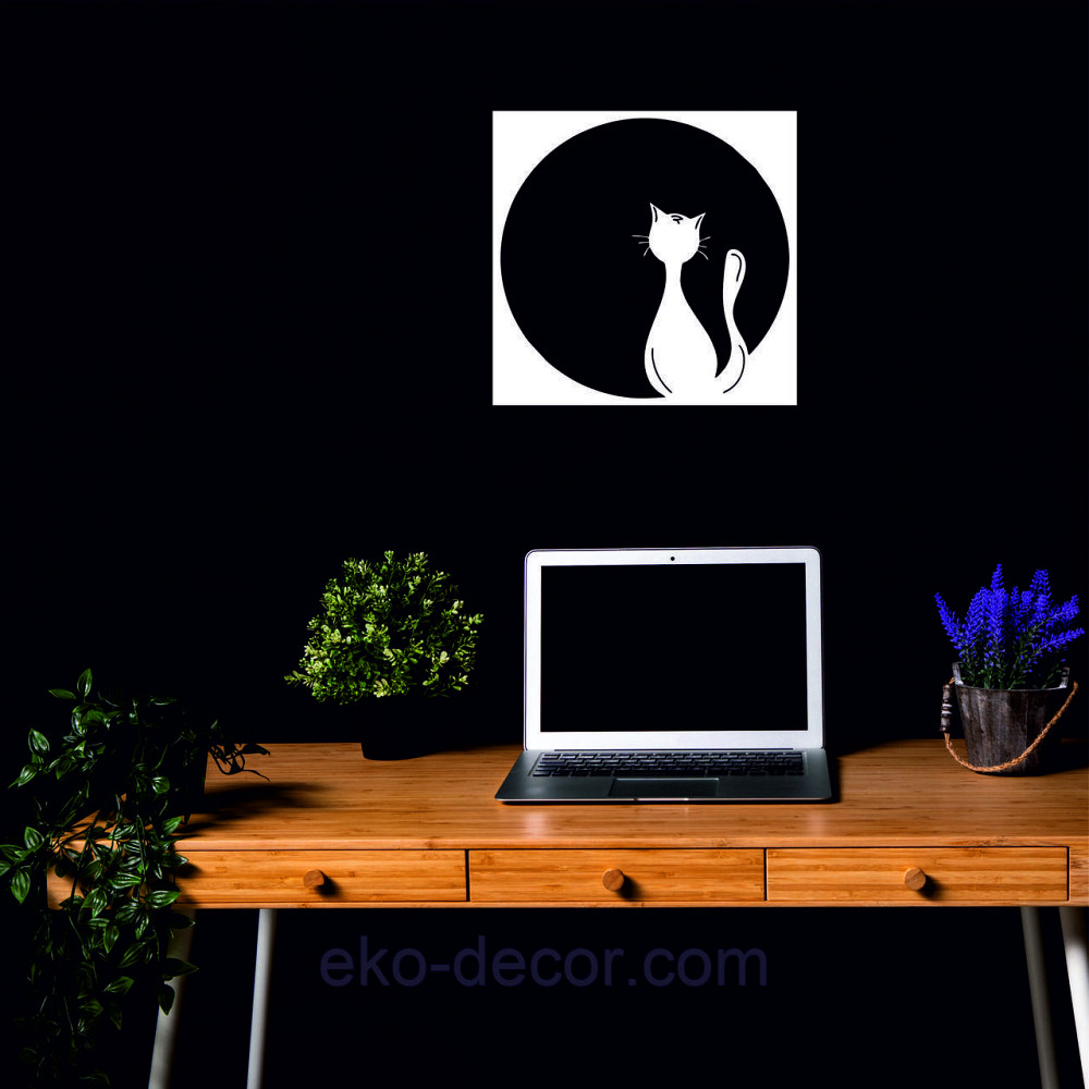 Декоративне настінне 3D Панно «Кіт» Декор на стіну з об'ємом Київ - фото 6