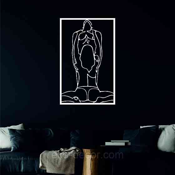 Декоративне настінне Панно «По дорослому 18+», Декор на стіну 70*44 см, Білий Київ