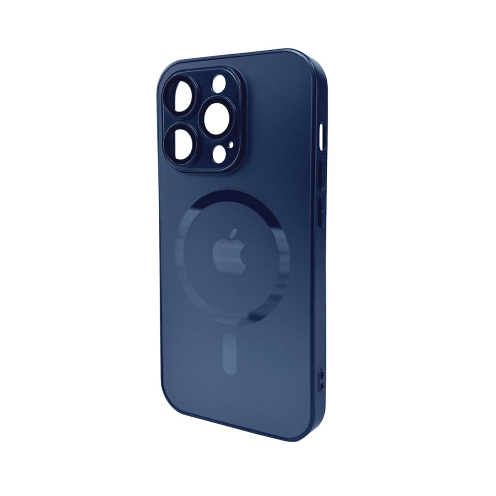 Чохол для смартфона AG Glass Matt Frame Color MagSafe Logo for Apple iPhone 15 Pro Navy Blue Киев - изображение 1