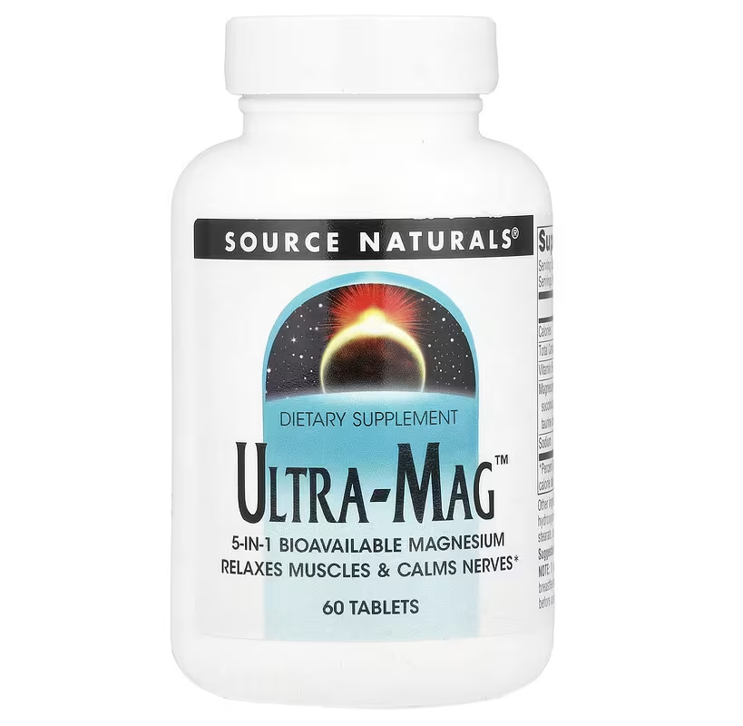 Магний (ультра), Ultra-Mag, Source Naturals, 60 таблеток Луцьк - фото 1