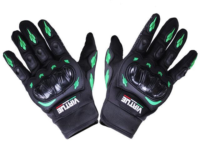 Мотоперчатки всесезонні (короткі) size XL поліестер карбон на липучці зелені Мукачево - фото 1